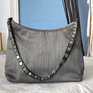 Salvatore Ferragamo Gray Fabric Bag